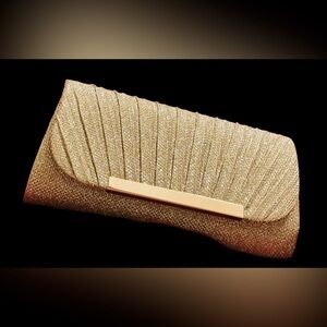 Gold Shimmery Classic Clutch